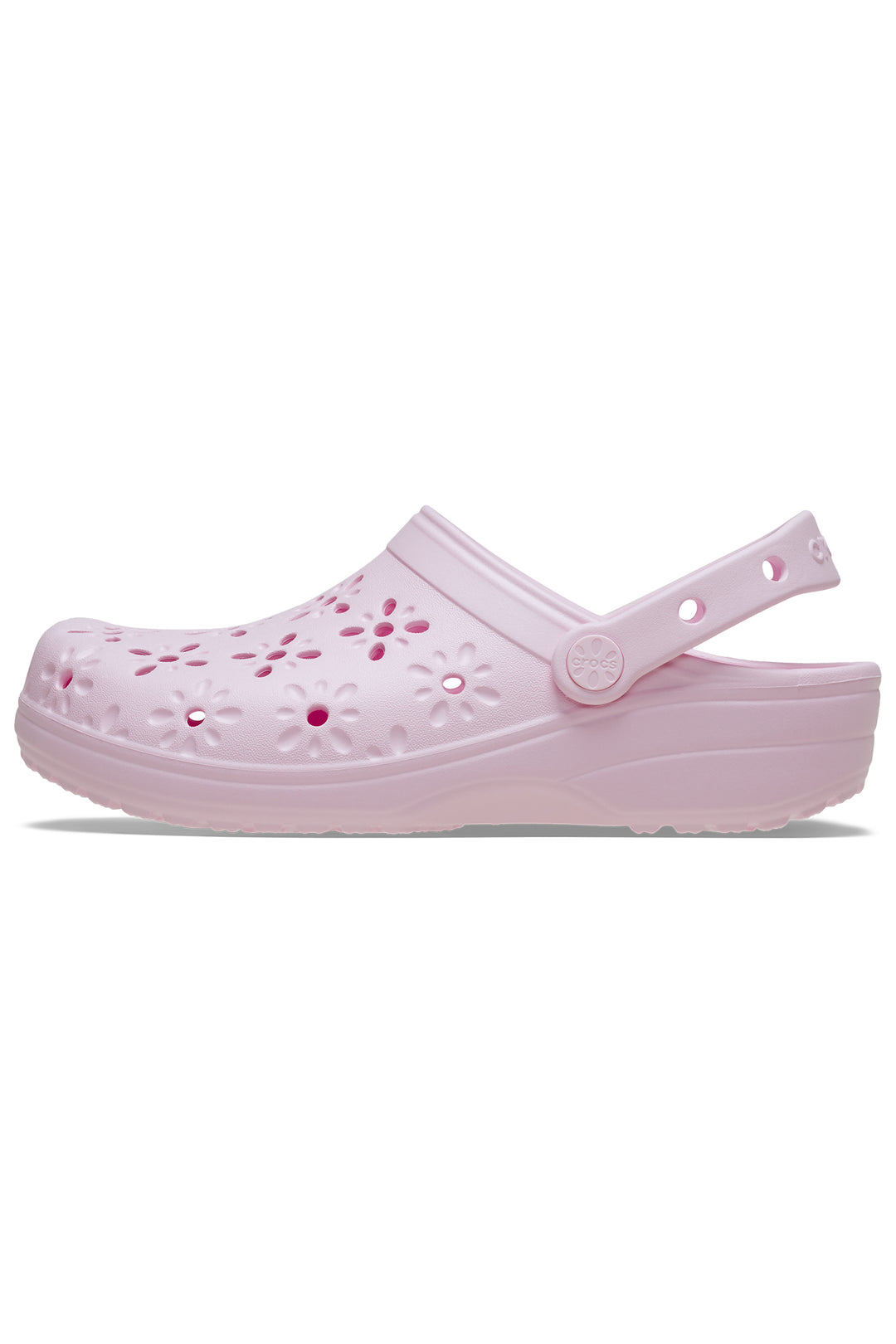 Crocs Classic Floral Cut Out Clog Pink Milk 210927-6ZW - Shirley Allum Boutique