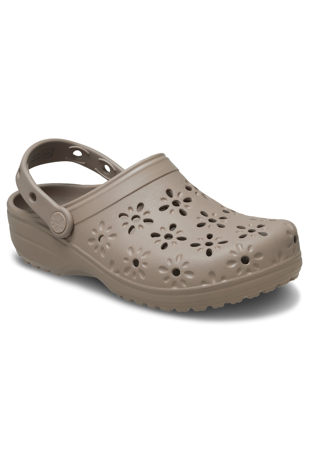 Crocs Classic Floral Cut Out Clog Taupe 210927-214 - Shirley Allum Boutique
