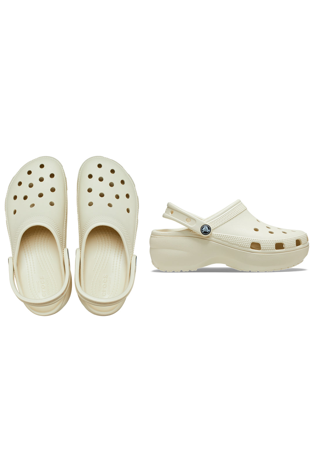 Crocs Classic Platform Clog Bone 206750-2Y2 - Shirley Allum Boutique