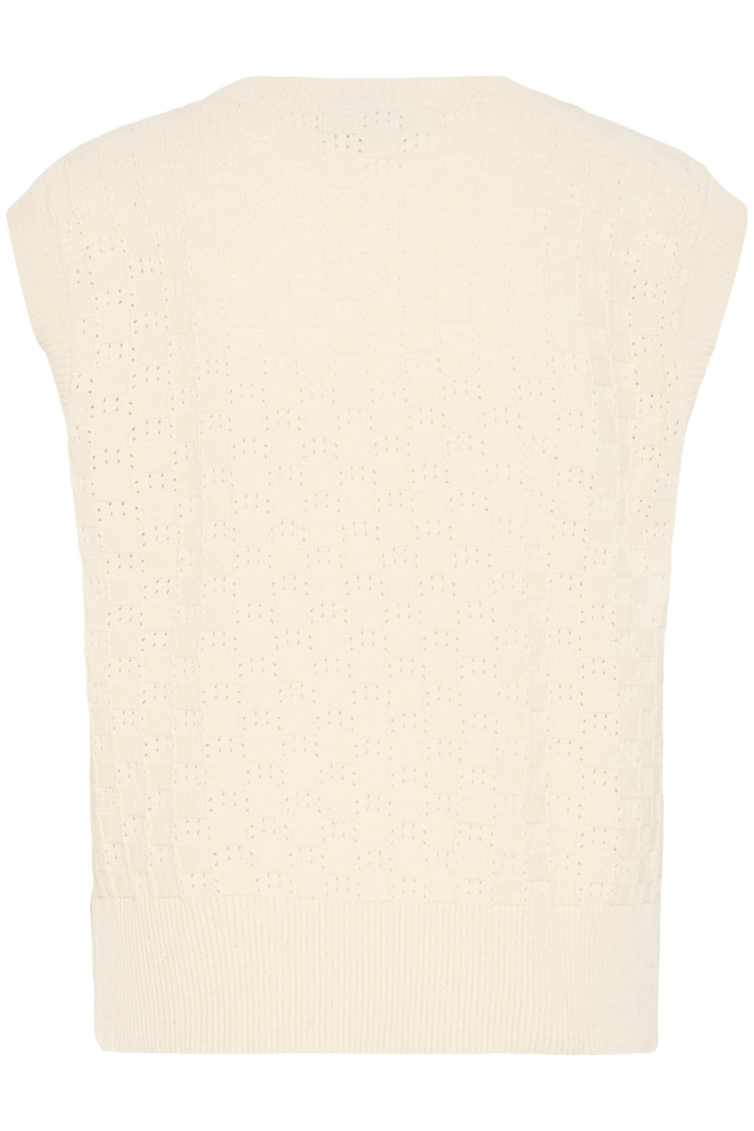 Fransa FRSAMMY Whisper White Sleeveless Jumper Vest 20617626 110701
