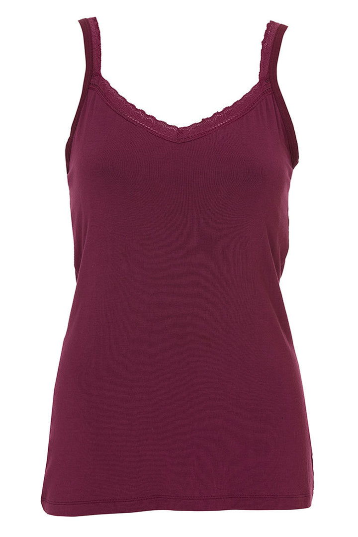 Maroon tank top on a white background