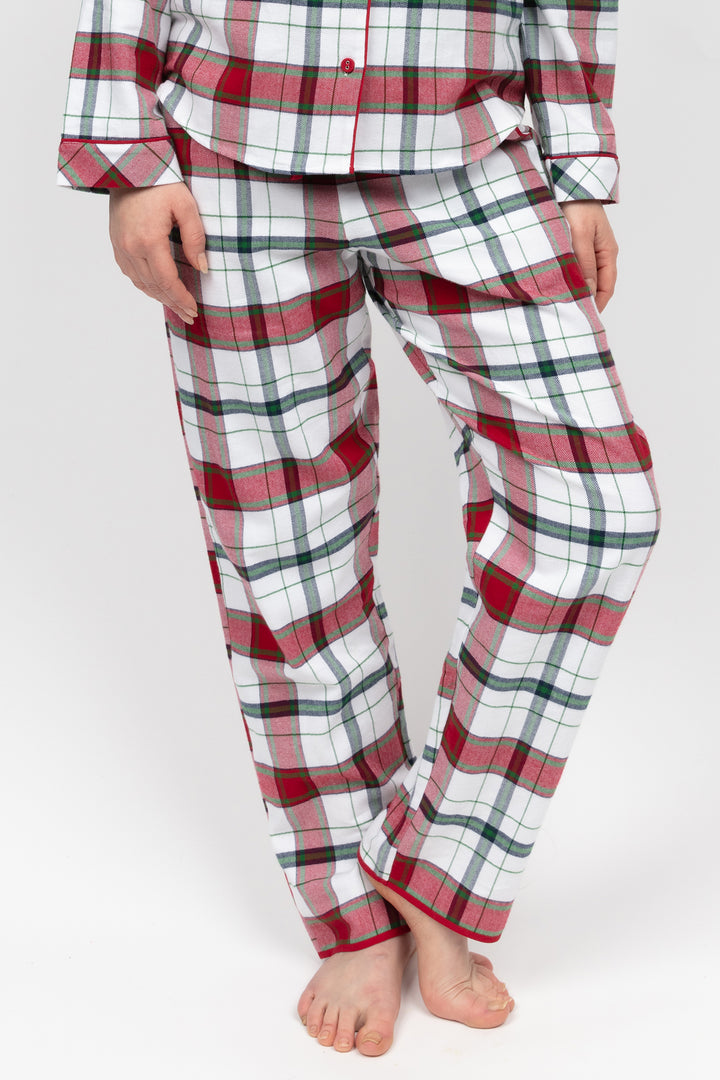 Cyberjammies 5140 Blaze Red Brushed Check Pyjama Bottoms