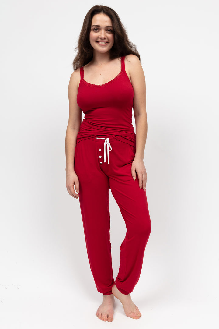 Cyberjammies 5145 Red Blaze Jersey Pyjama Bottoms