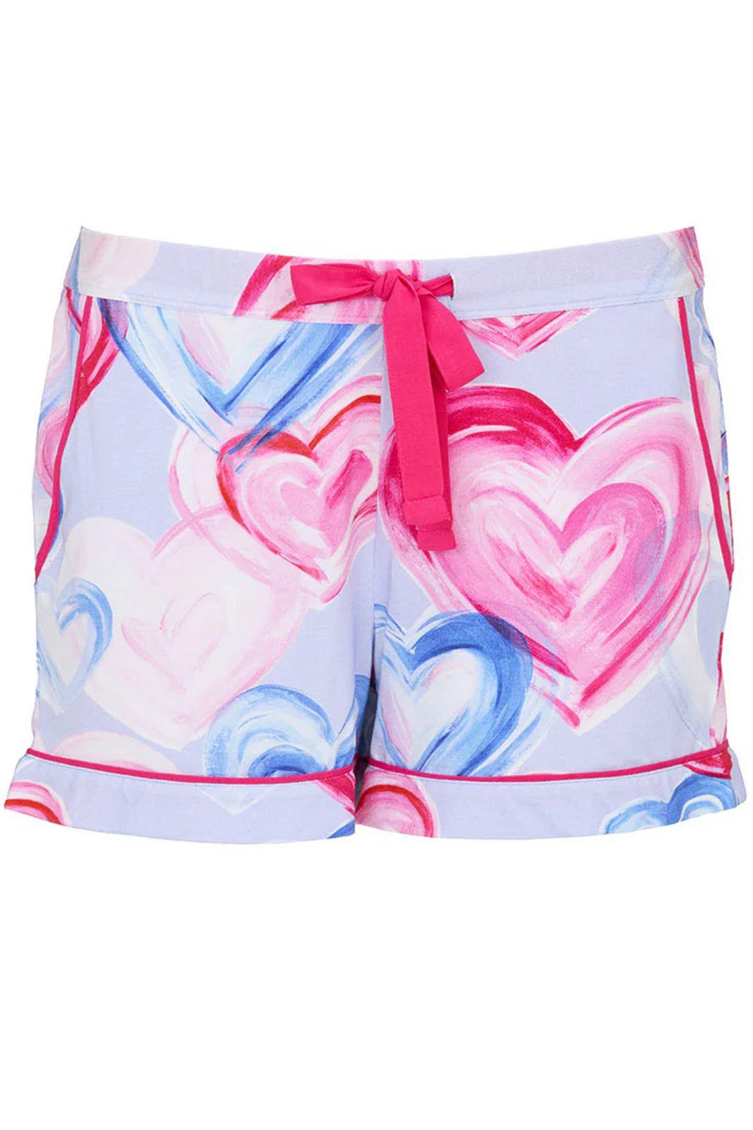 Cyberjammies 5233 Pink Chloe Heart Printed Jersey Shorts