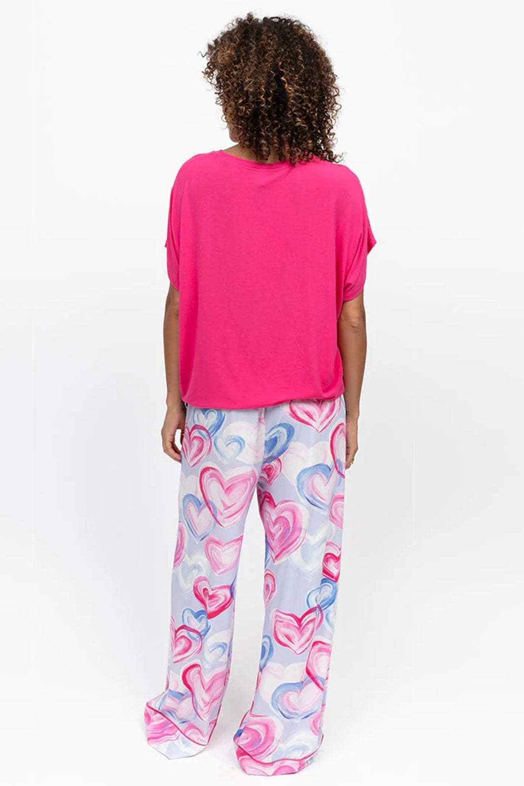 Cyberjammies 5241 Pink Chloe Slouch Jersey Cap Sleeve Pyjama Top