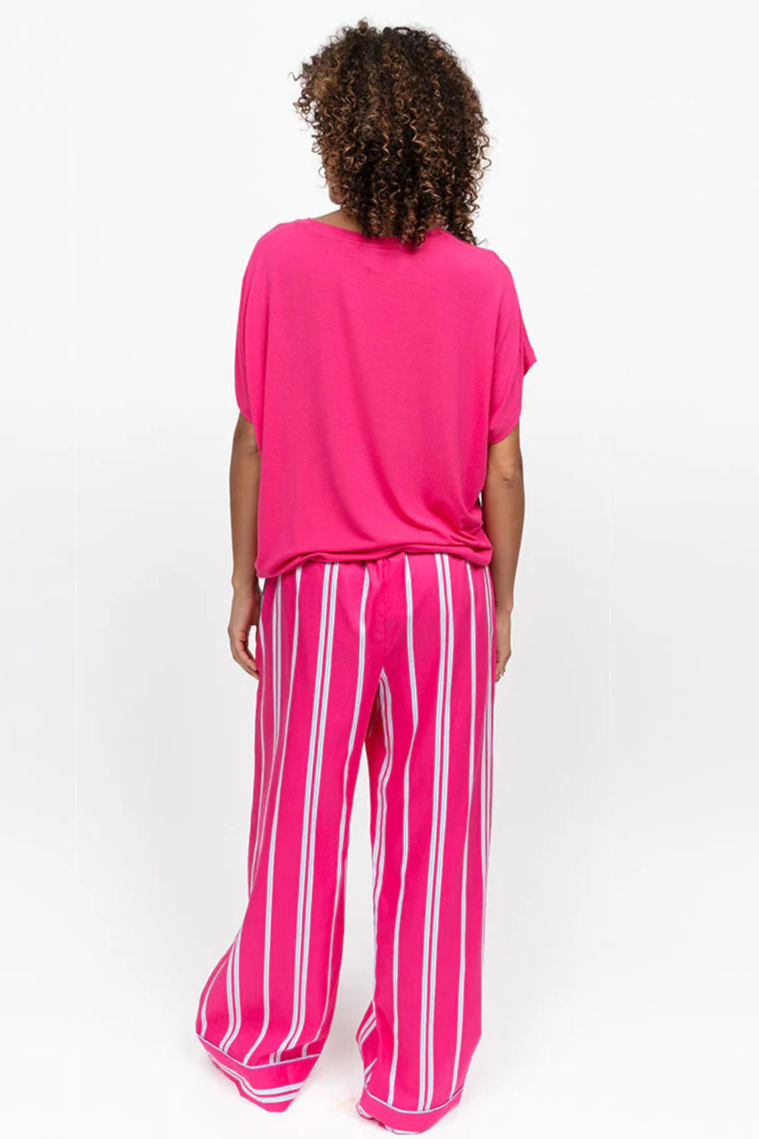 Cyberjammies 5241 Pink Chloe Slouch Jersey Cap Sleeve Pyjama Top