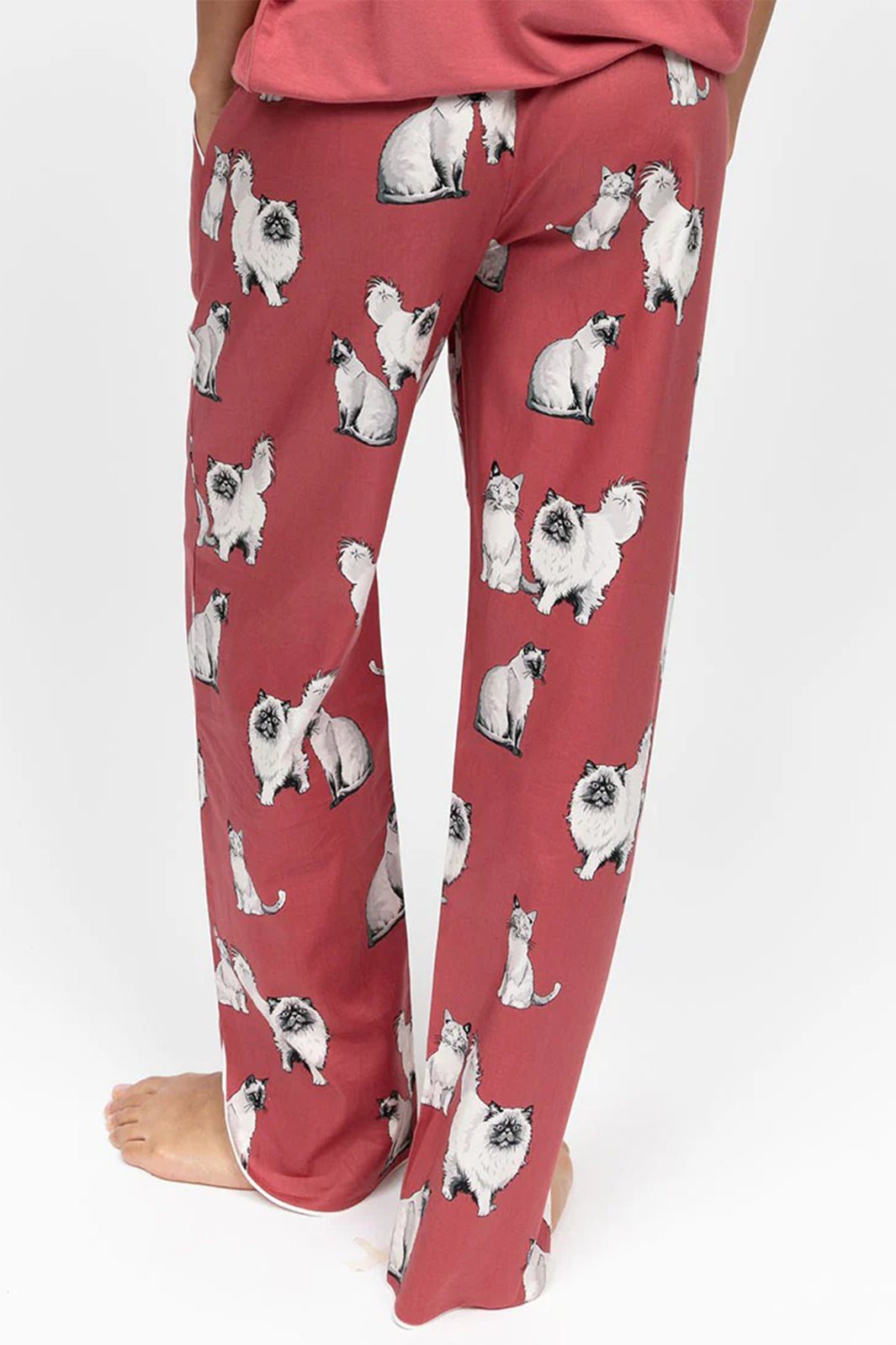 Cyberjammies 5291 Terracotta Josie Cat Print Pyjama Bottoms