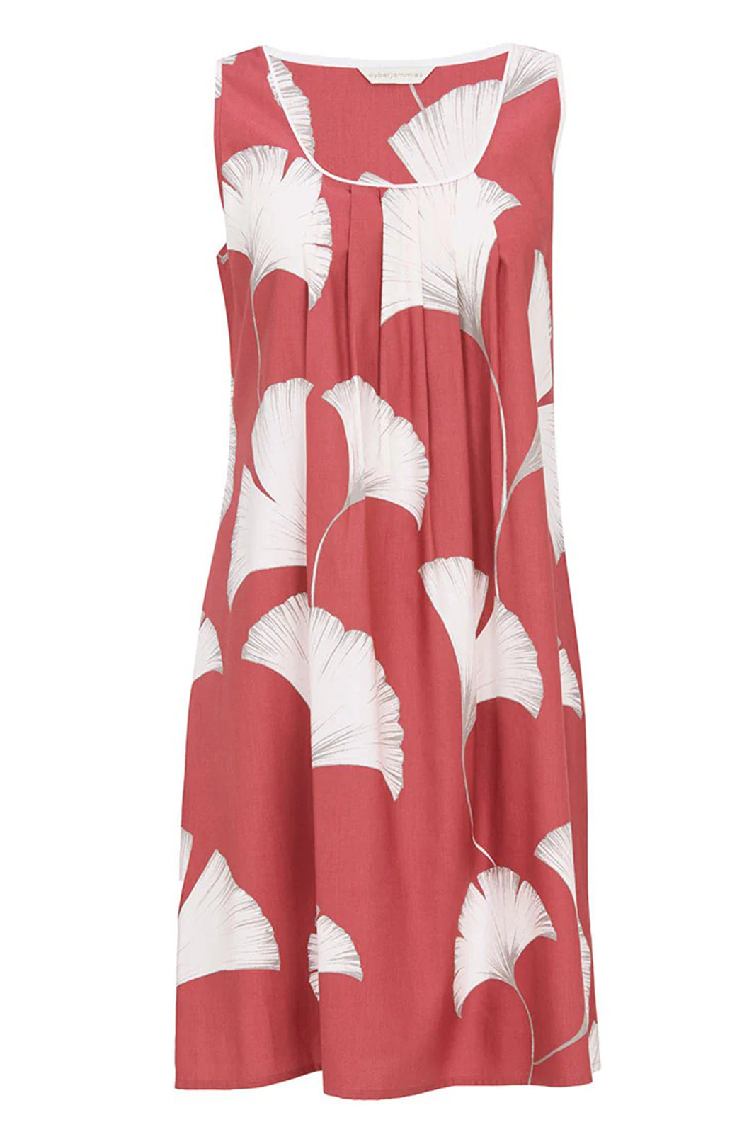 Cyberjammies 5299 Terracotta Josie Leaf Print Bus Short Nightdress