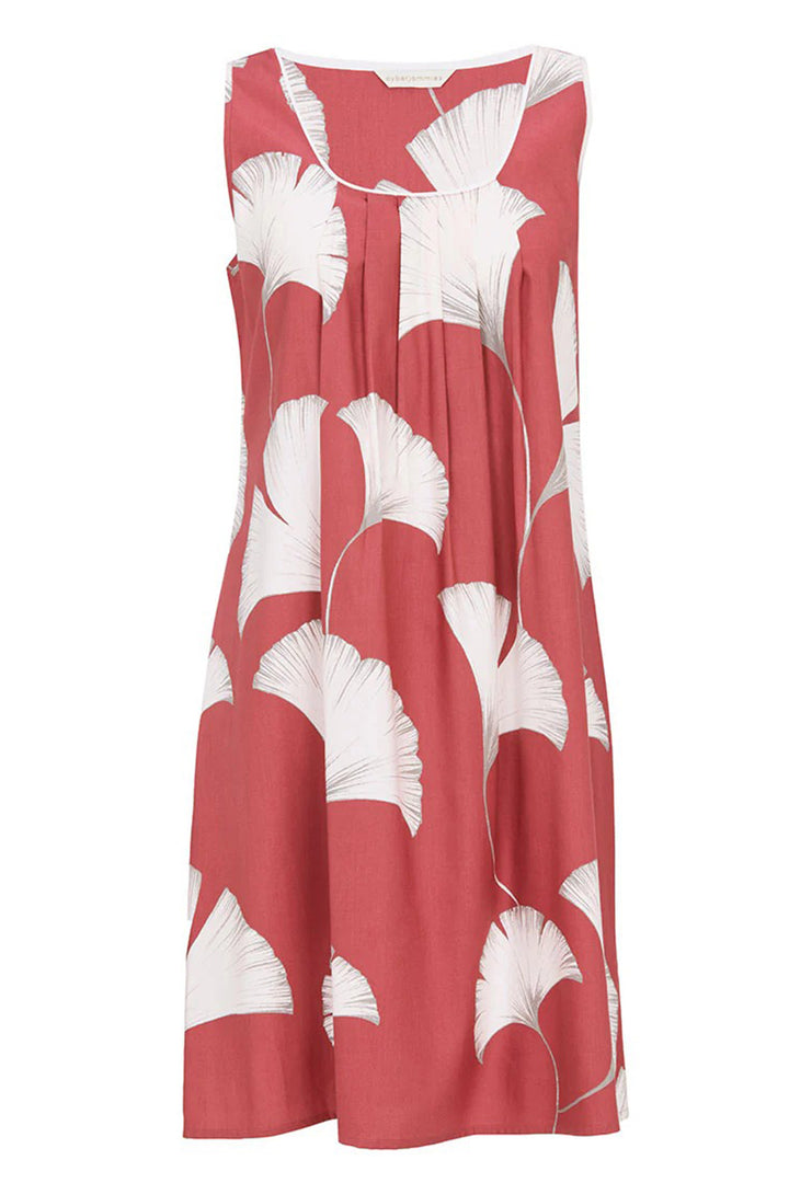 Cyberjammies 5299 Terracotta Josie Leaf Print Bus Short Nightdress