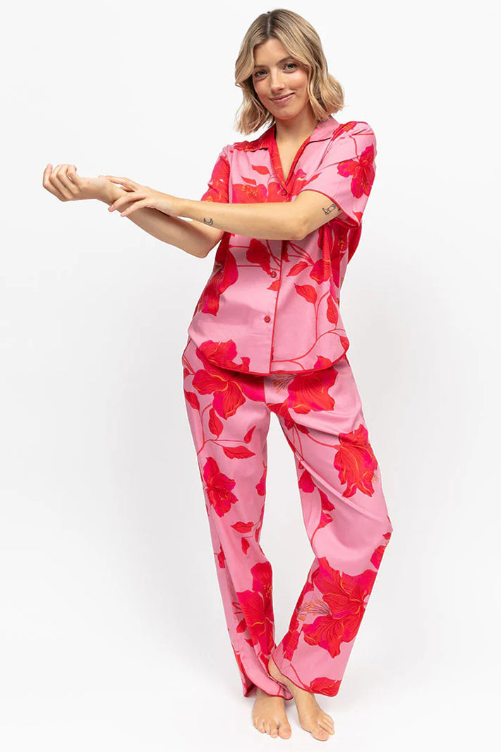 Cyberjammies 5344 Pink Pippa Floral Print Pyjama Bottoms