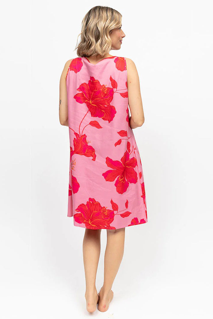 Cyberjammies 5347 Pink Pippa Floral Print Bus Short Nightdress