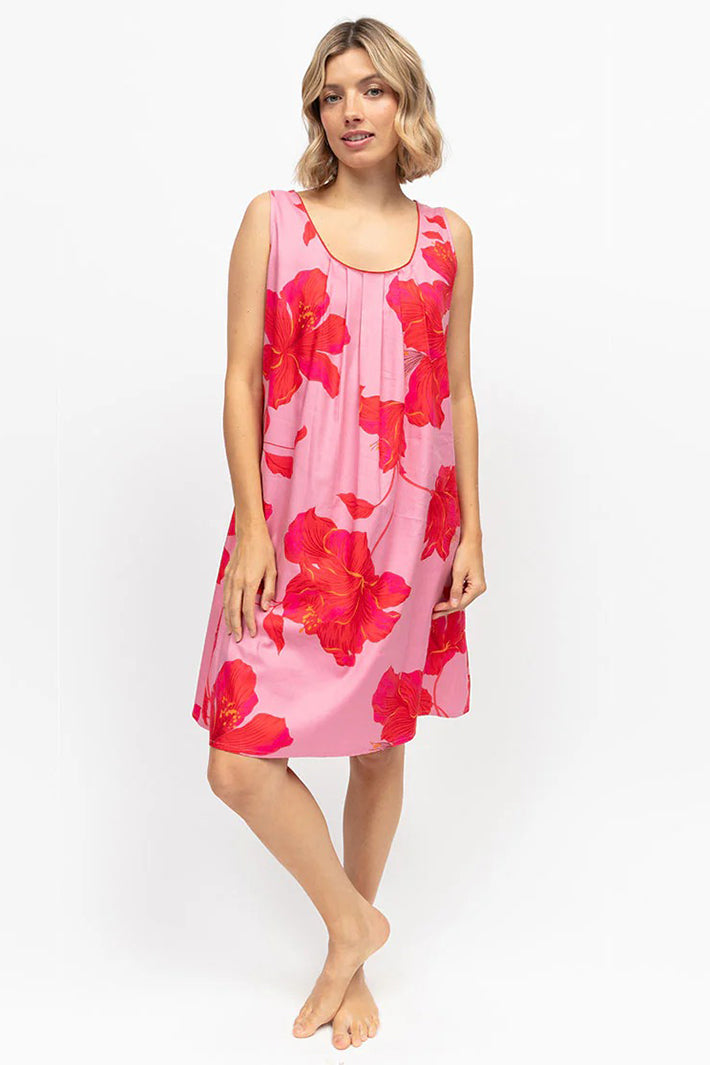 Cyberjammies 5347 Pink Pippa Floral Print Bus Short Nightdress