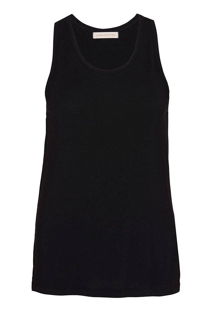 Cyberjammies 5582 Grace Black Jersey Vest, flat lay