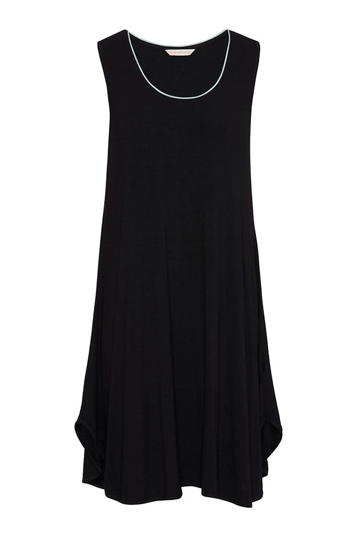 Cyberjammies 5584 Grace Black Jersey Swing Nightdress, flat lay