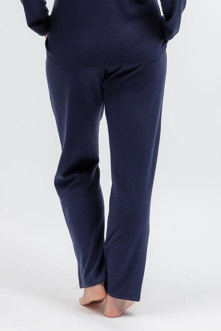 Cyberjammies 5621 Celestial Nights Navy Ribbed Jersey Pyjama Bottoms, back view