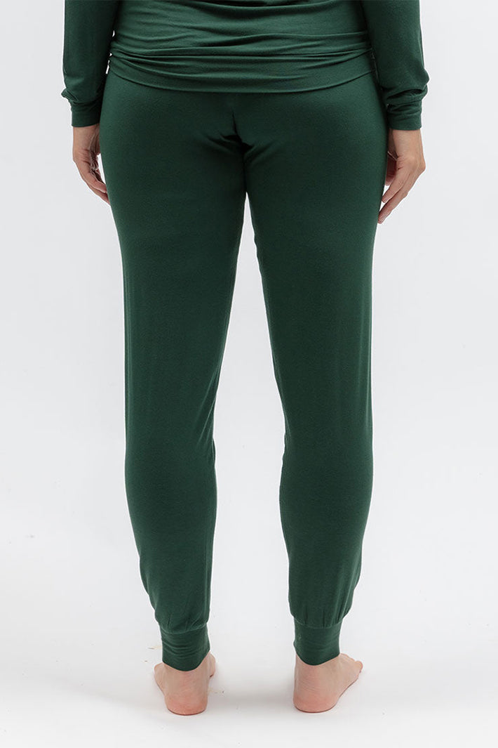 Cyberjammies 5657 Ember Dark Green Jersey Pyjama Bottoms, back view