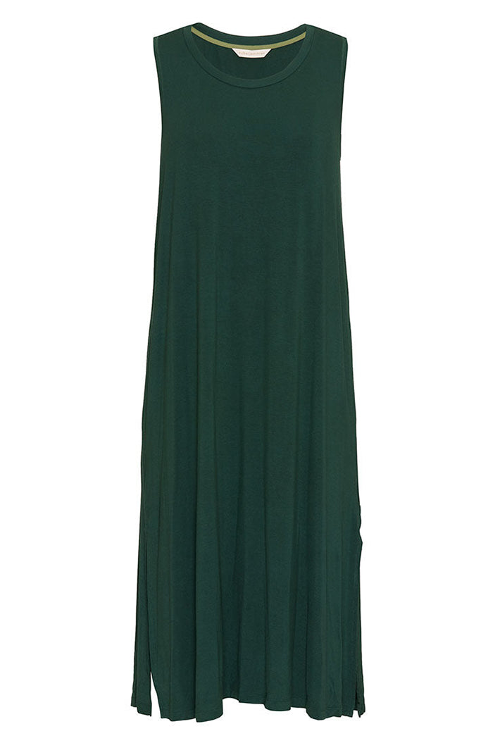 Cyberjammies 5661 Ember Dark Green Jersey Long Nightdress, flat lay