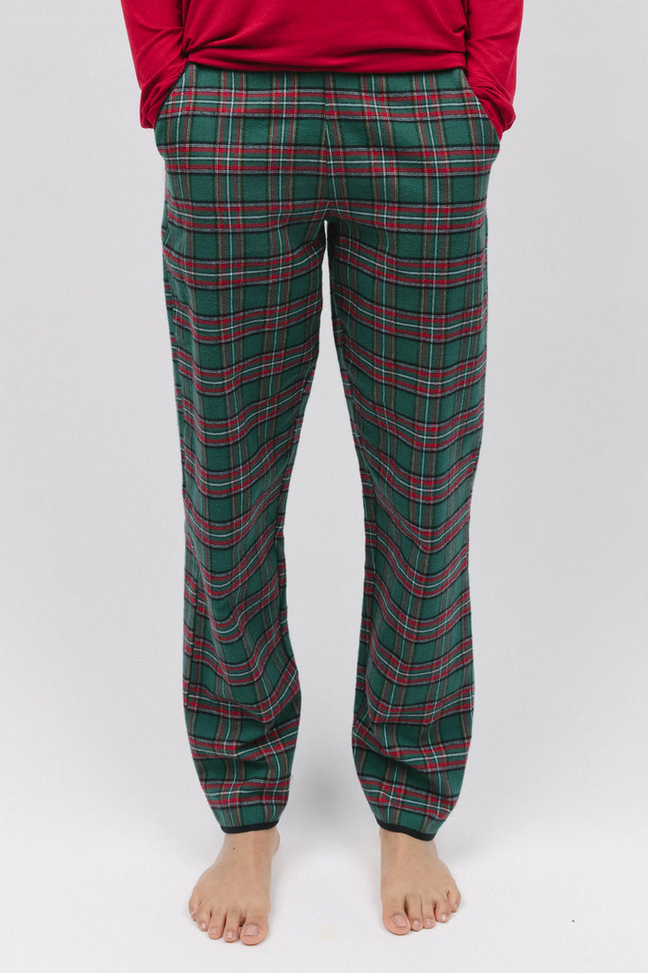 Cyberjammies 9841 Whistler Super Cosy Green Check Pyjama Pants - Shirley Allum Boutique