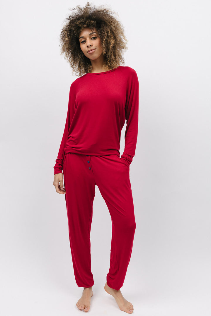 Cyberjammies 9887 Noel Red Jersey Pyjama Pants - Shirley Allum Boutique