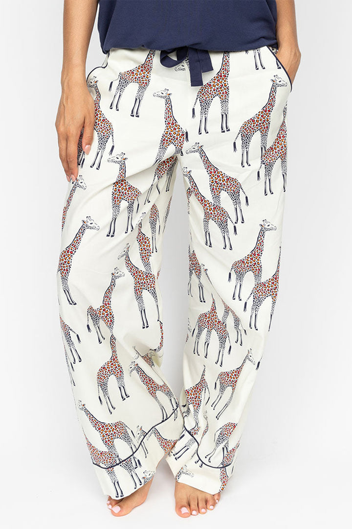 Cyberjammies Georgina Pyjama Bottoms Giraffe Print Wide Leg 0684 - Shirley Allum Boutique