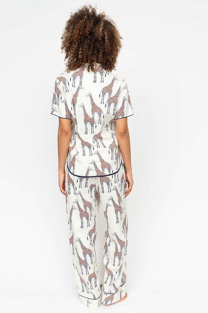 Cyberjammies Georgina Pyjama Top Giraffe Print Short Sleeve 0683 - Shirley Allum Boutique