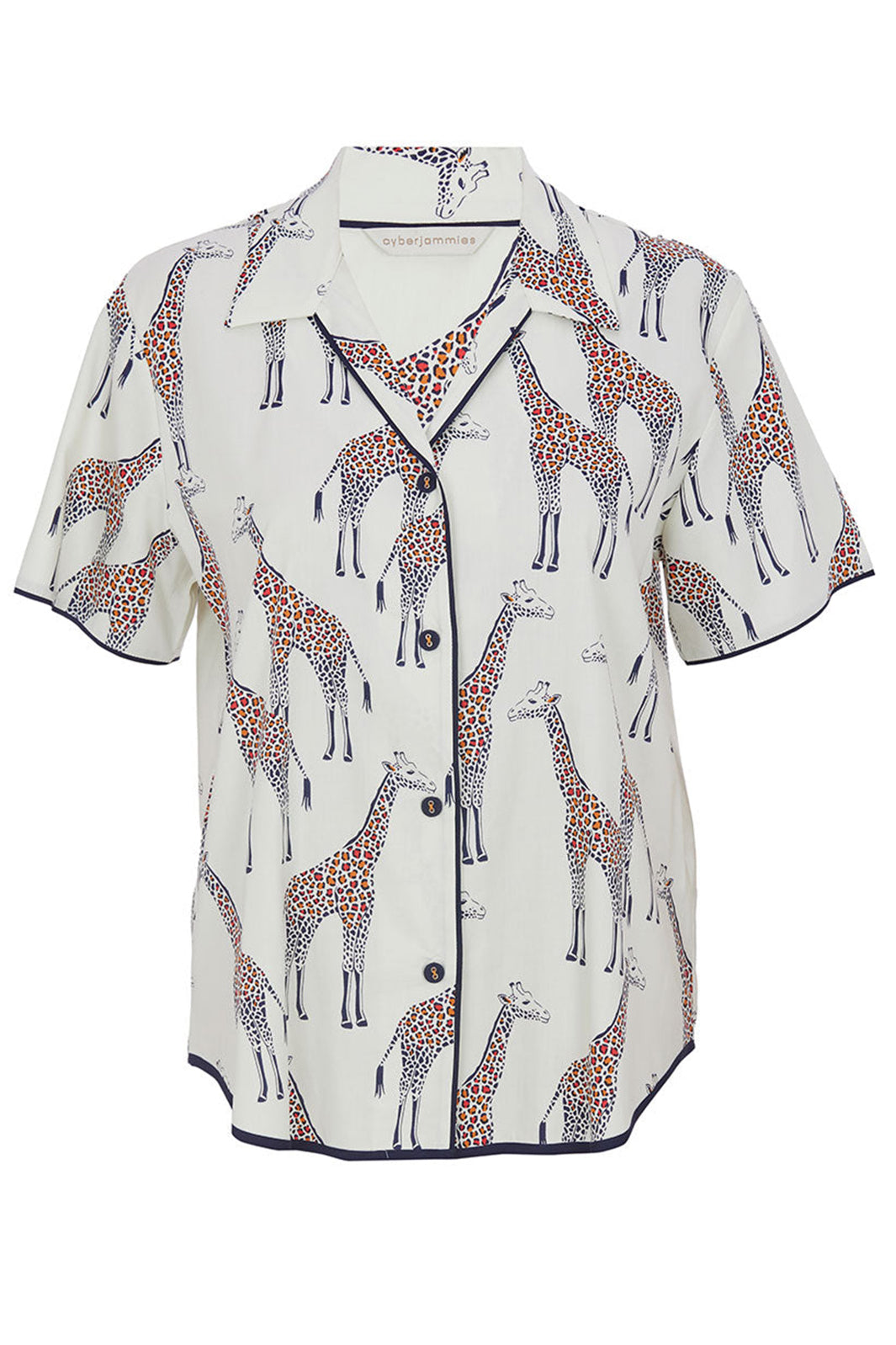 Cyberjammies Georgina Pyjama Top Giraffe Print Short Sleeve 0683 - Shirley Allum Boutique