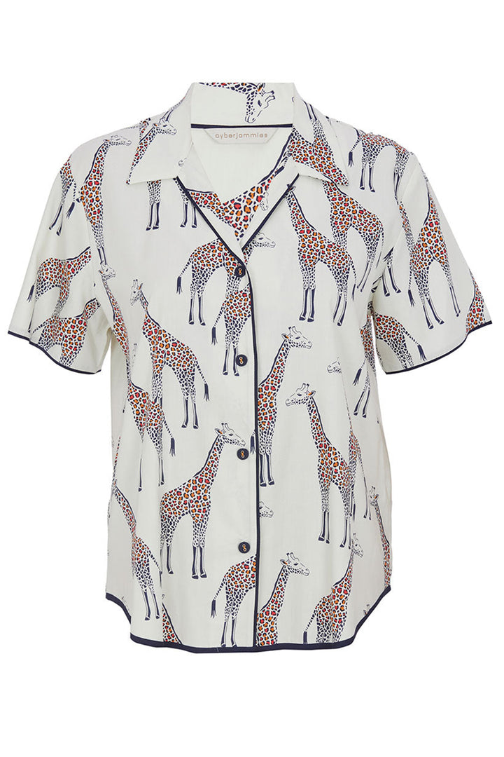 Cyberjammies Georgina Pyjama Top Giraffe Print Short Sleeve 0683 - Shirley Allum Boutique