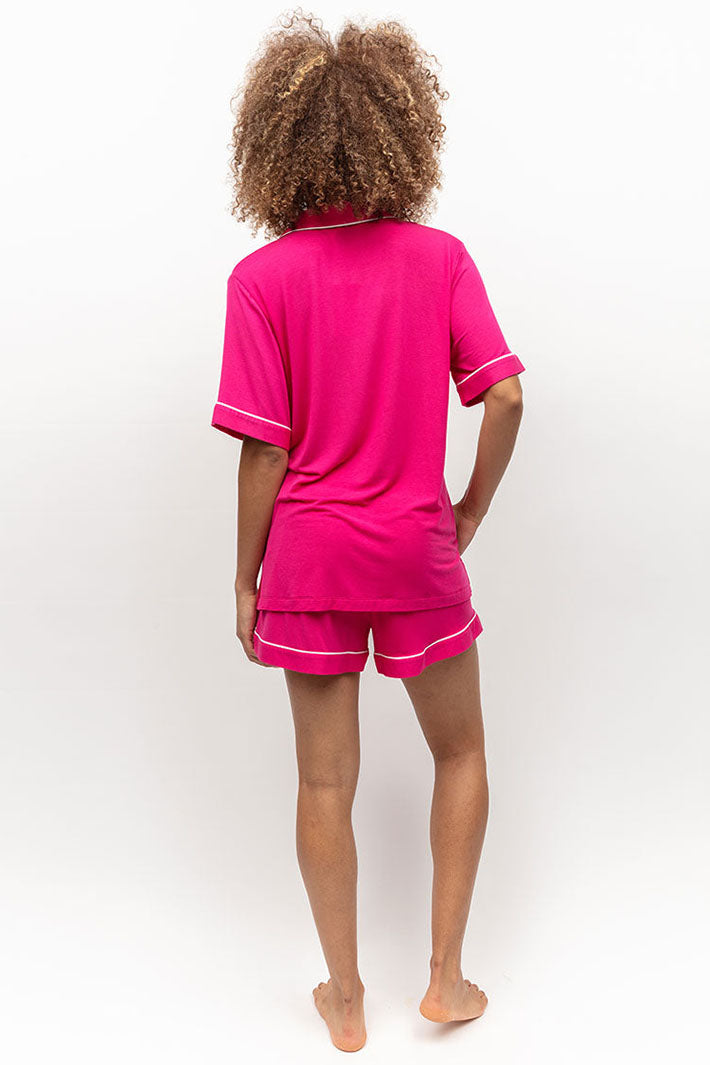 Cyberjammies Hailey Pink Revere Jersey Short Sleeve Shorty Set - Shirley Allum Boutique