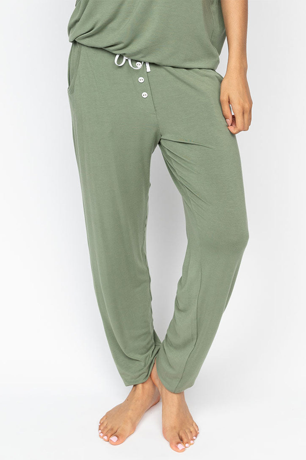 Cyberjammies Lea Pyjama Bottoms Sage Green Jersey 0701 - Shirley Allum Boutique