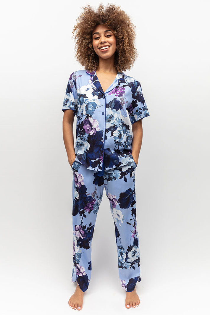 Cyberjammies Madeline Light Blue Floral Print Pyjama Bottoms - Shirley Allum Boutique