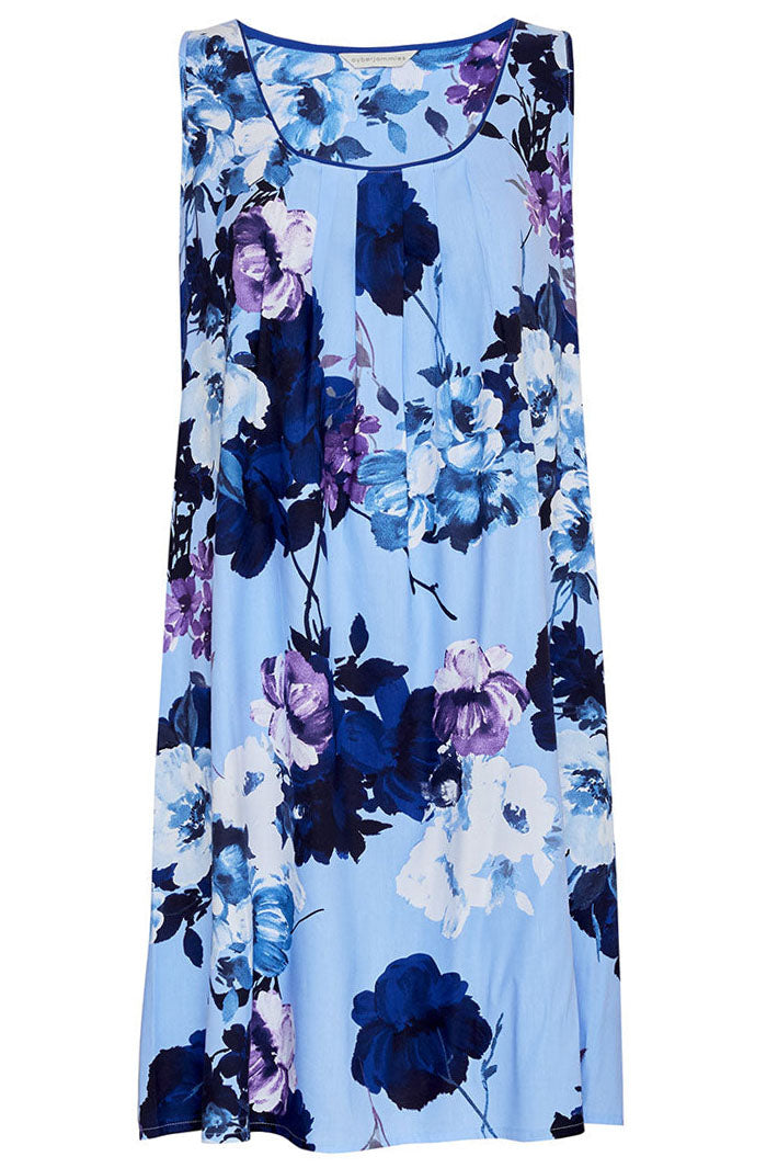 Cyberjammies Madeline Light Blue Floral Print Short Nightdress - Shirley Allum Boutique