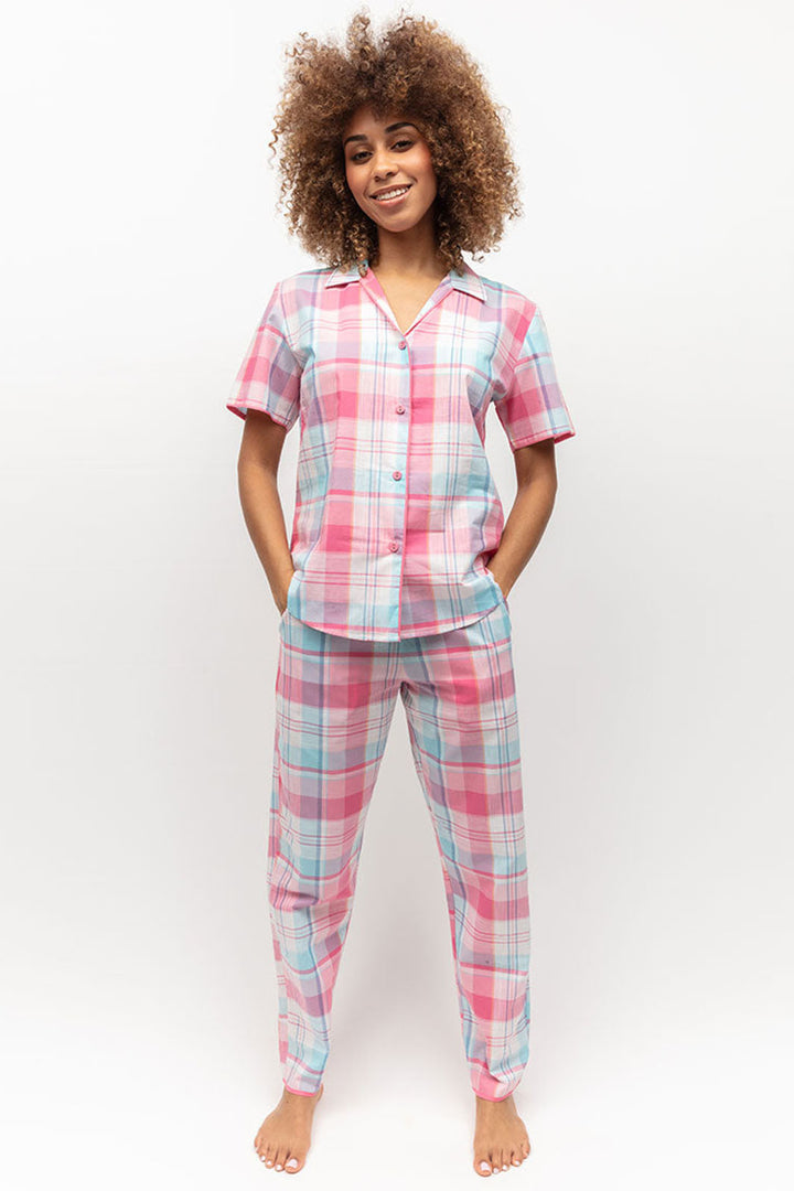 Cyberjammies Shelly Pink Check Pyjama Bottoms - Shirley Allum Boutique