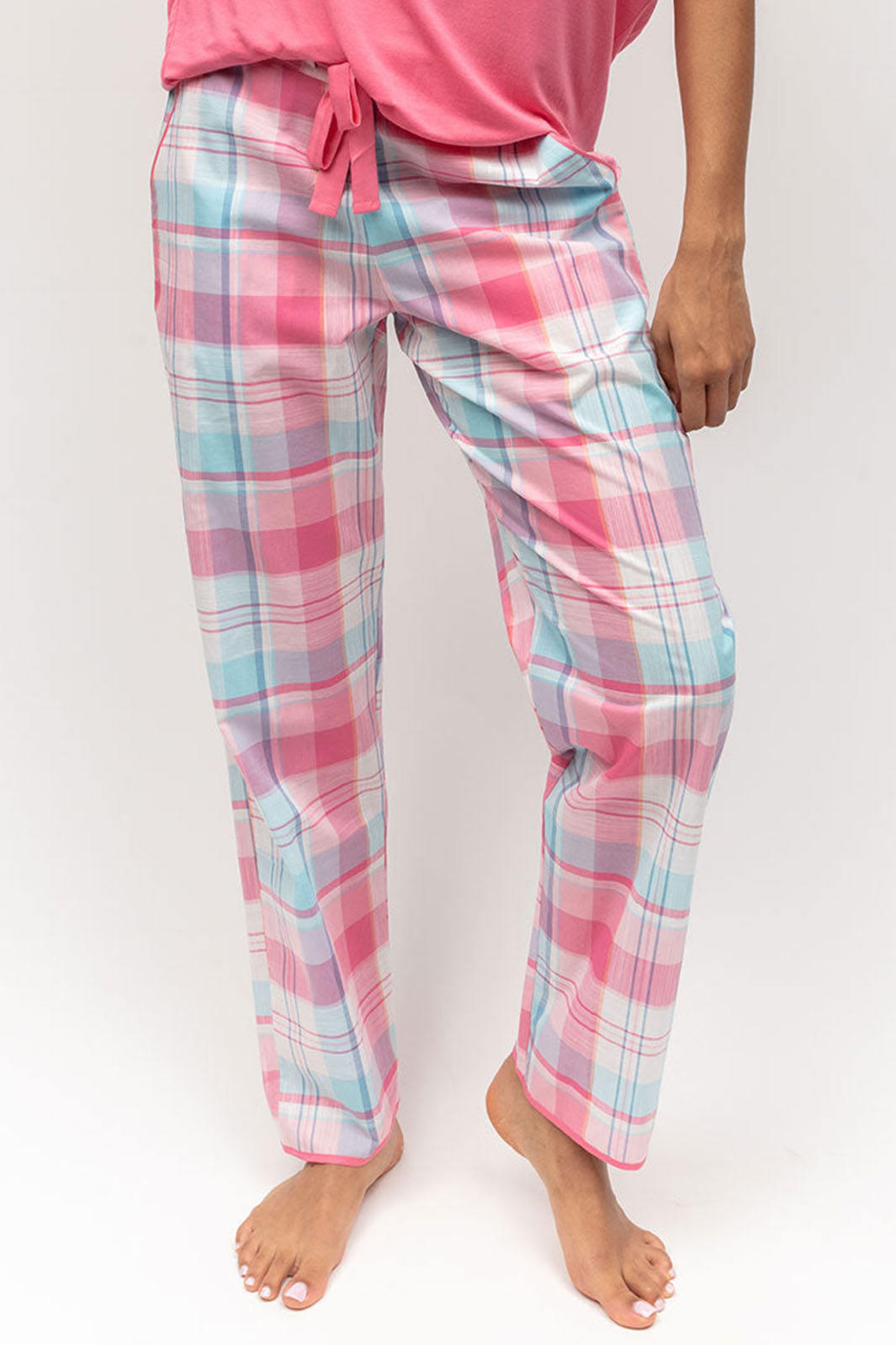 Cyberjammies Shelly Pink Check Pyjama Bottoms - Shirley Allum Boutique