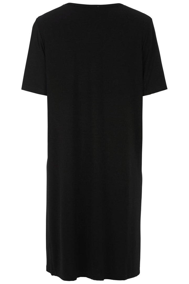 Damella Nightdress Black V-Neck Bamboo 69508 000 - Shirley Allum Boutique