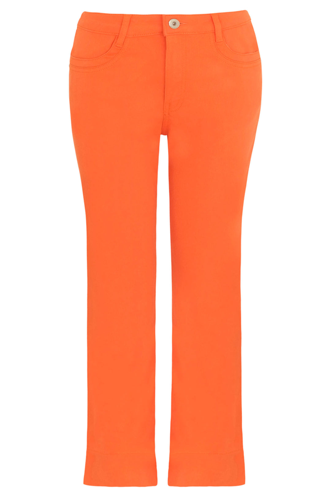 Dolcezza 24207 Orange Cropped Jean Style Trousers - Shirley Allum Boutique