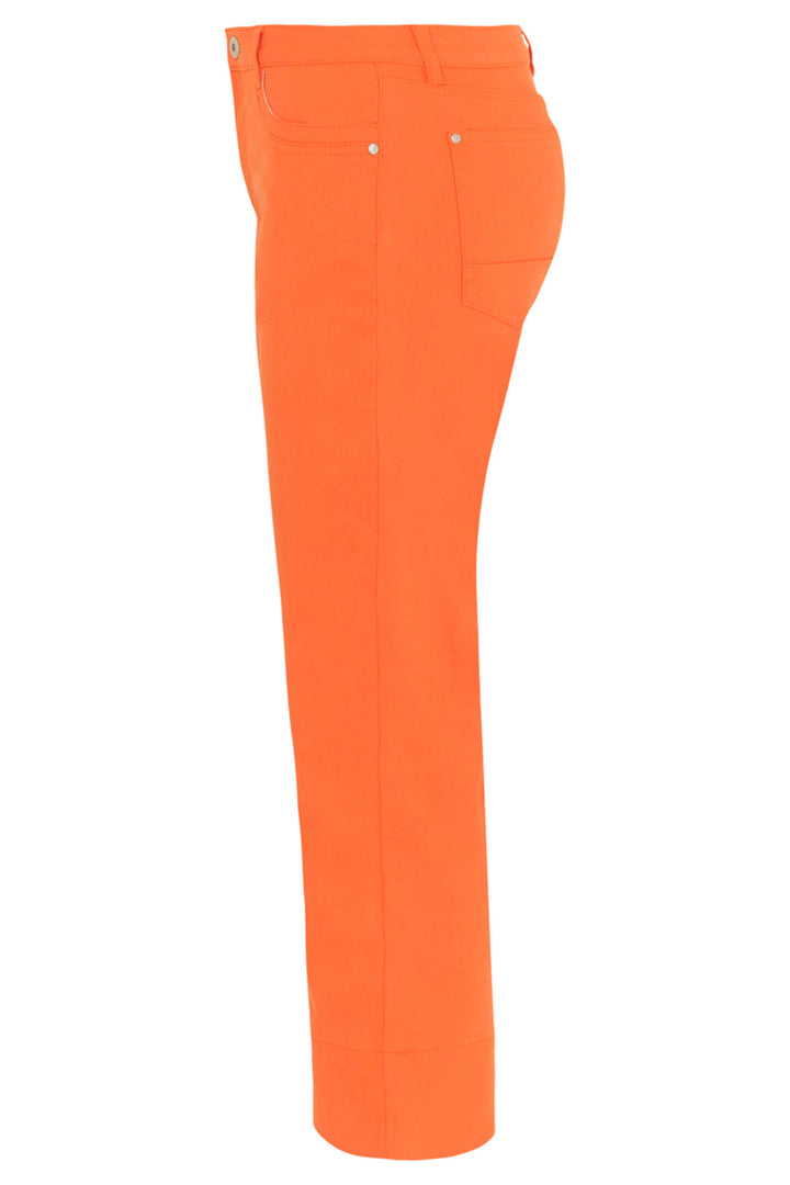 Dolcezza 24207 Orange Cropped Jean Style Trousers - Shirley Allum Boutique