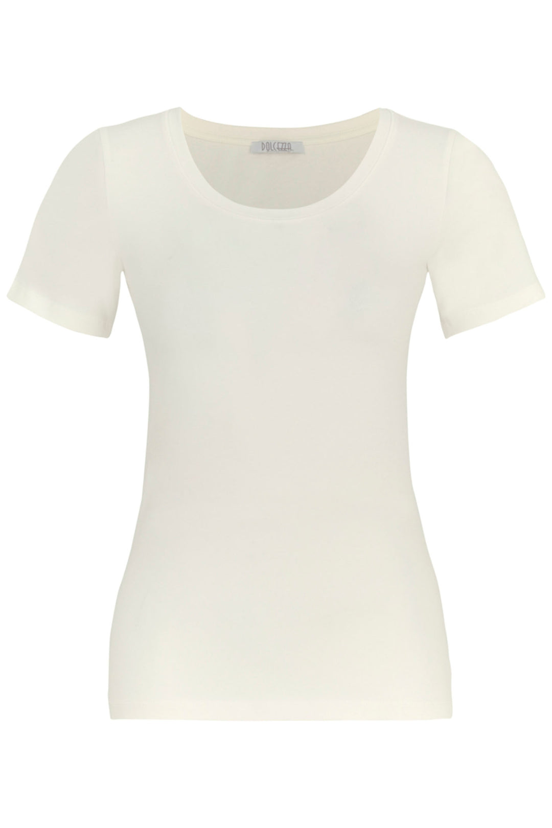 Dolcezza 24500 Off White Round Neck Short Sleeve Top - Shirley Allum Boutique