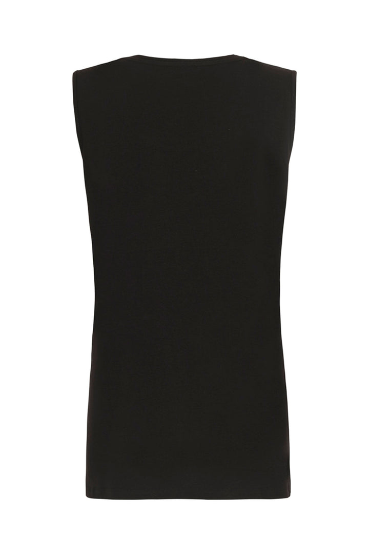 Dolcezza 24505 Black Vest Top - Shirley Allum Boutique