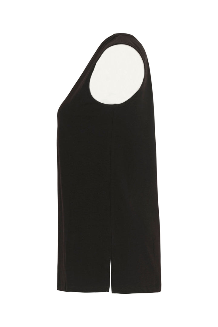Dolcezza 24505 Black Vest Top - Shirley Allum Boutique