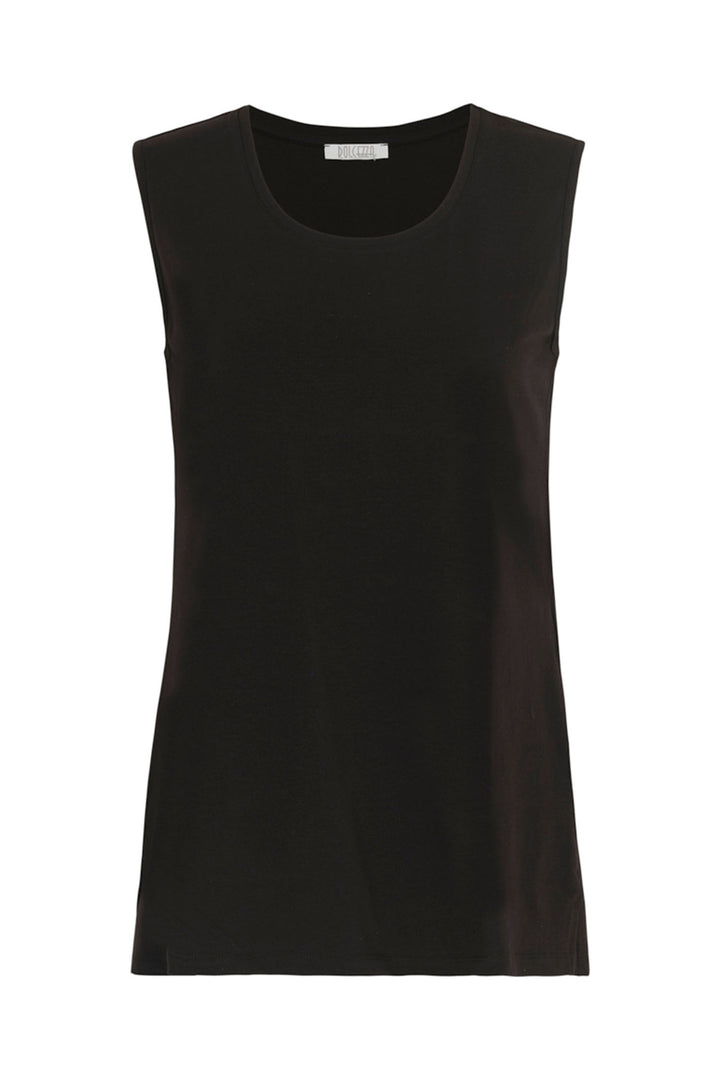 Dolcezza 24505 Black Vest Top - Shirley Allum Boutique