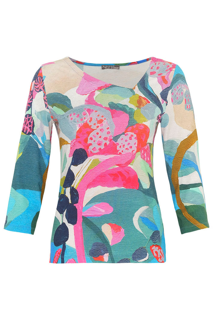 Dolcezza 24672 Simply Art Irene Guerriero Rumba Multi Coloured Top - Shirley Allum Boutique