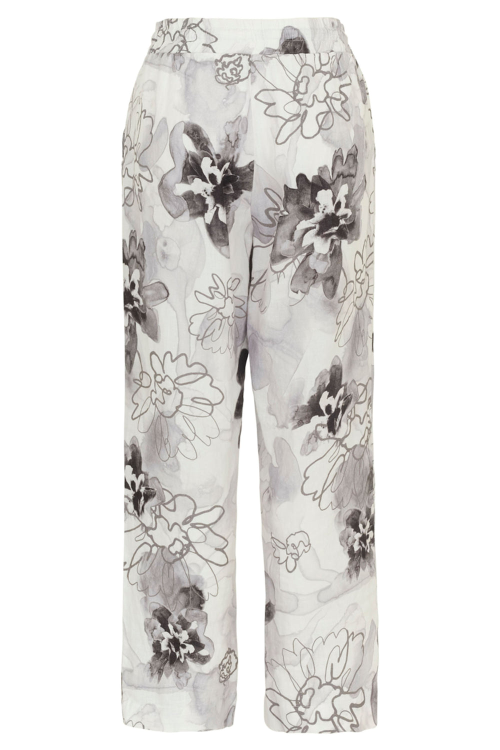 Dolcezza 24772 White June Erica Vess Blue Gossamer Print Trousers - Shirley Allum Boutique