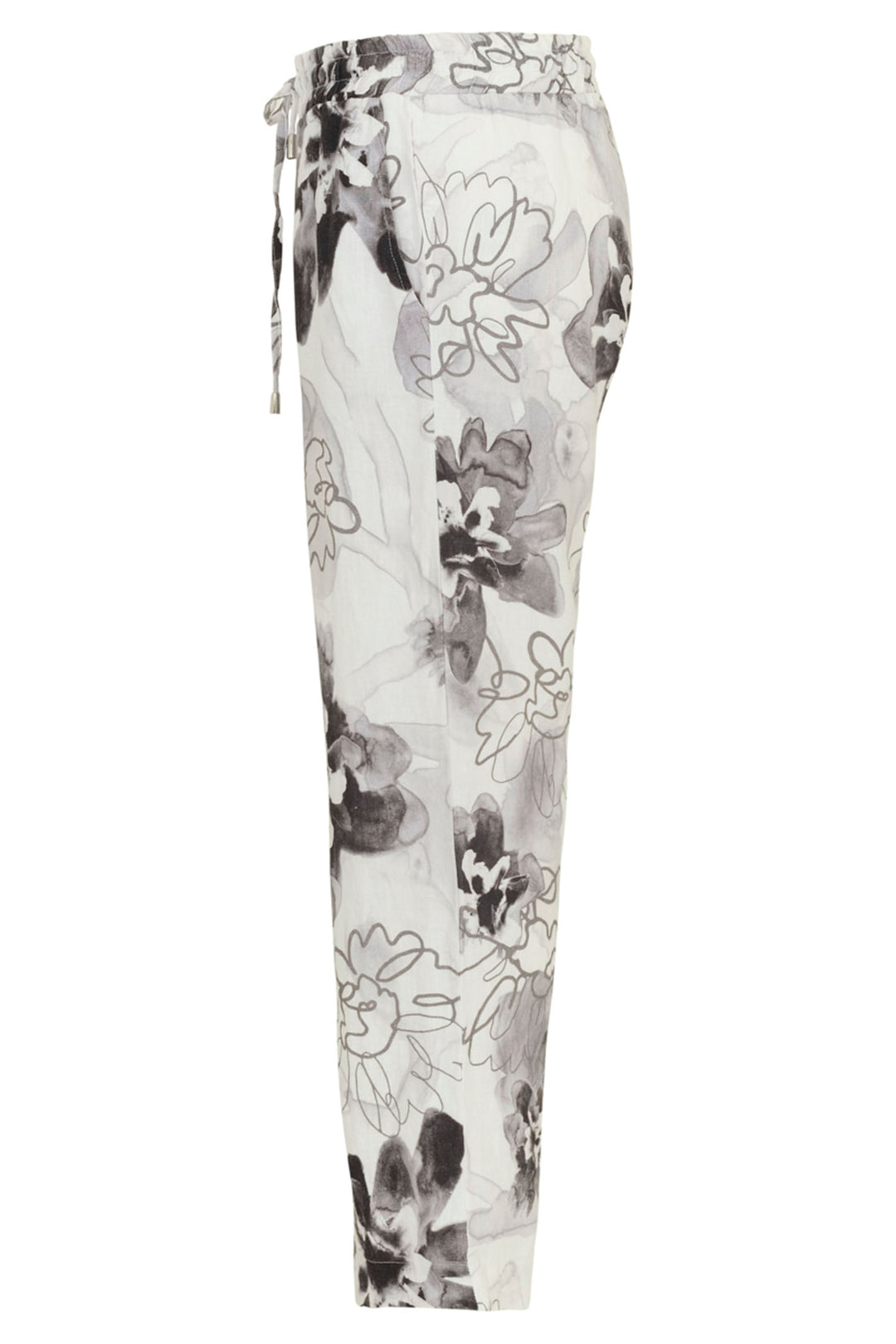 Dolcezza 24772 White June Erica Vess Blue Gossamer Print Trousers - Shirley Allum Boutique