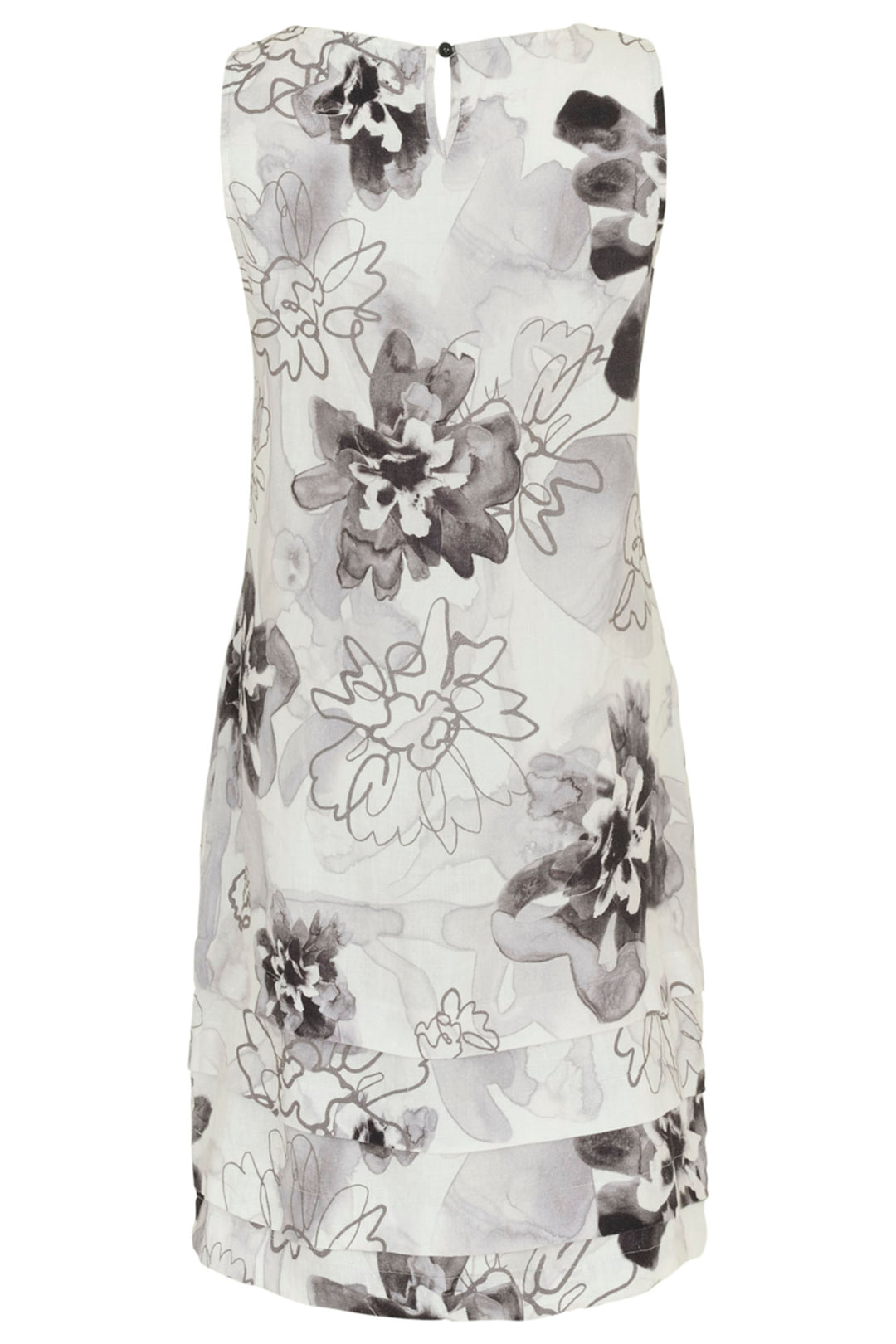 Dolcezza 24773 White June Erica Vess Blue Gossamer Print Dress - Shirley Allum Boutique