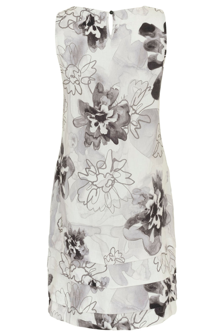 Dolcezza 24773 White June Erica Vess Blue Gossamer Print Dress - Shirley Allum Boutique