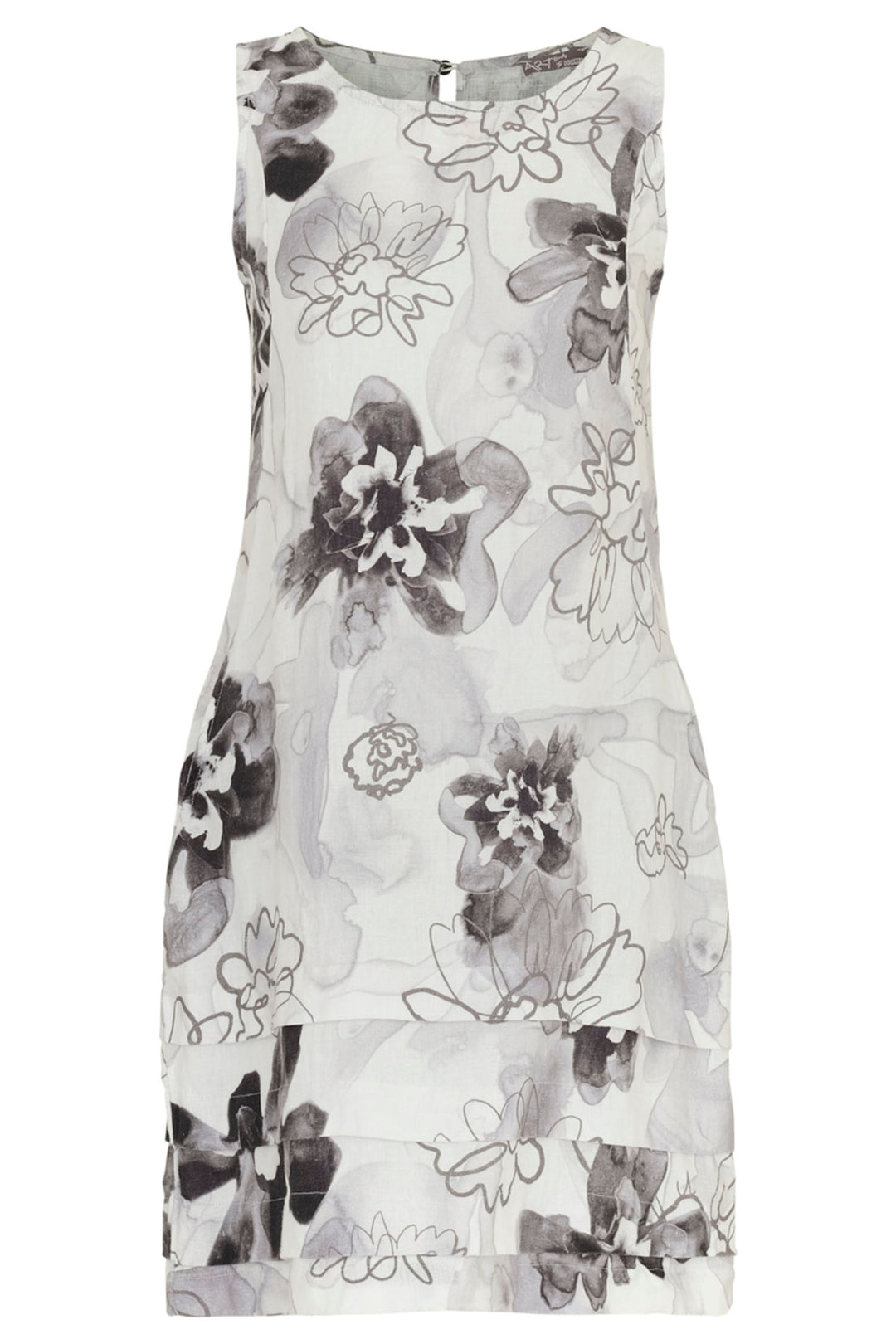 Dolcezza 24773 White June Erica Vess Blue Gossamer Print Dress - Shirley Allum Boutique