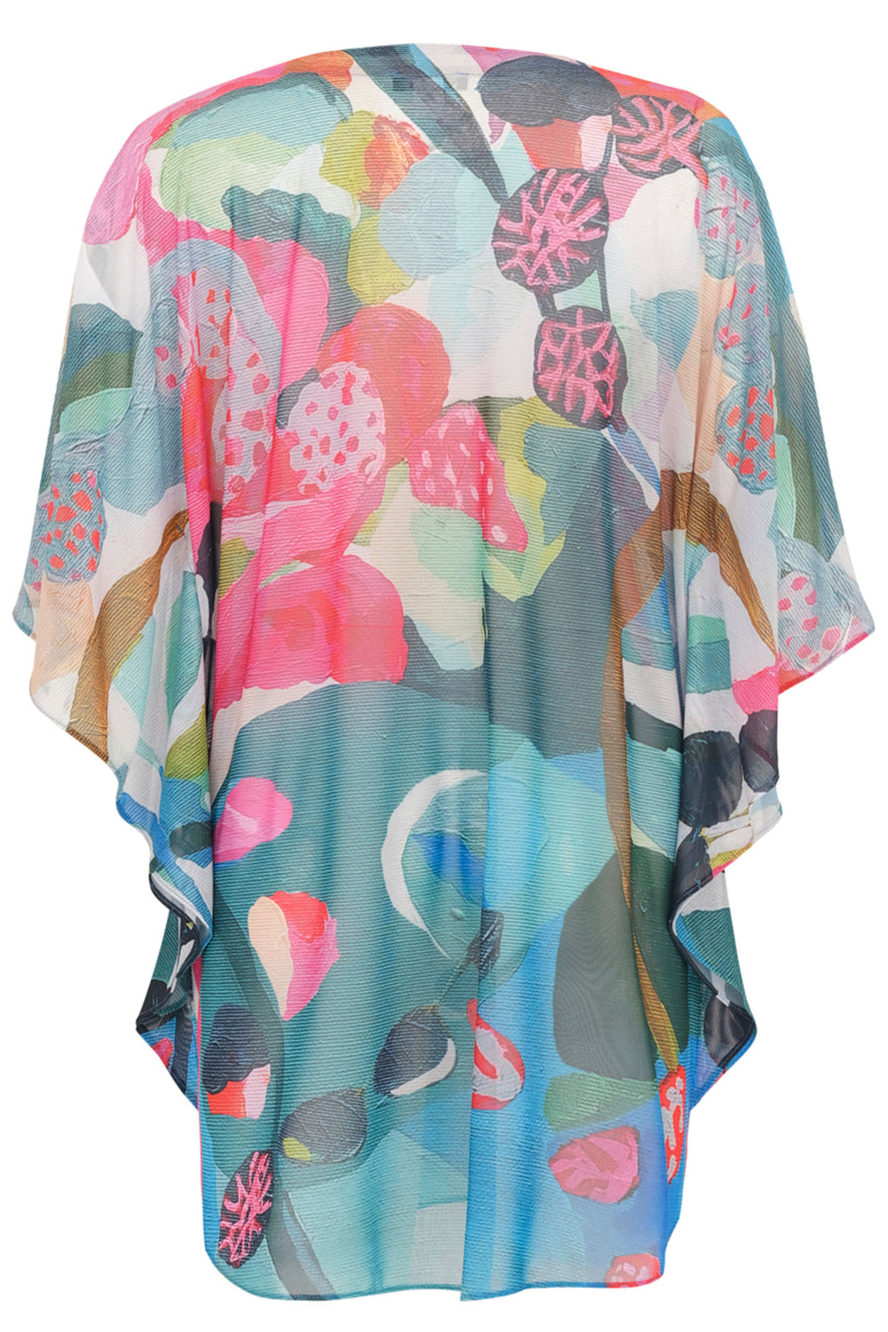 Dolcezza 24803 Pink Simply Art Irene Guerriero Rumba Print Cover Up - Shirley Allum Boutique