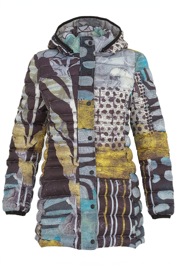 Dolcezza Coat Puffa Sheree Joy Burlington Simply Art Print 74851 - Shirley Allum Boutique