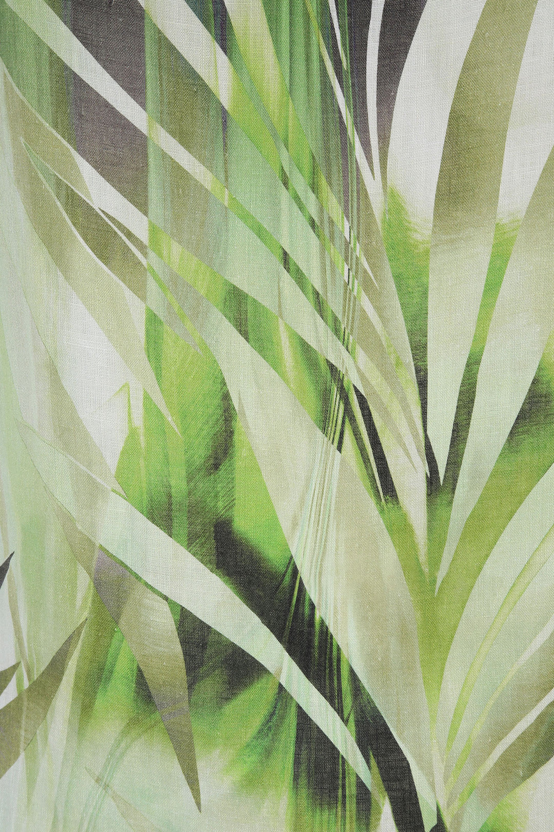 Doris Streich 294450 74 Green Palm Print Split Neck Top - Shirley Allum Boutique