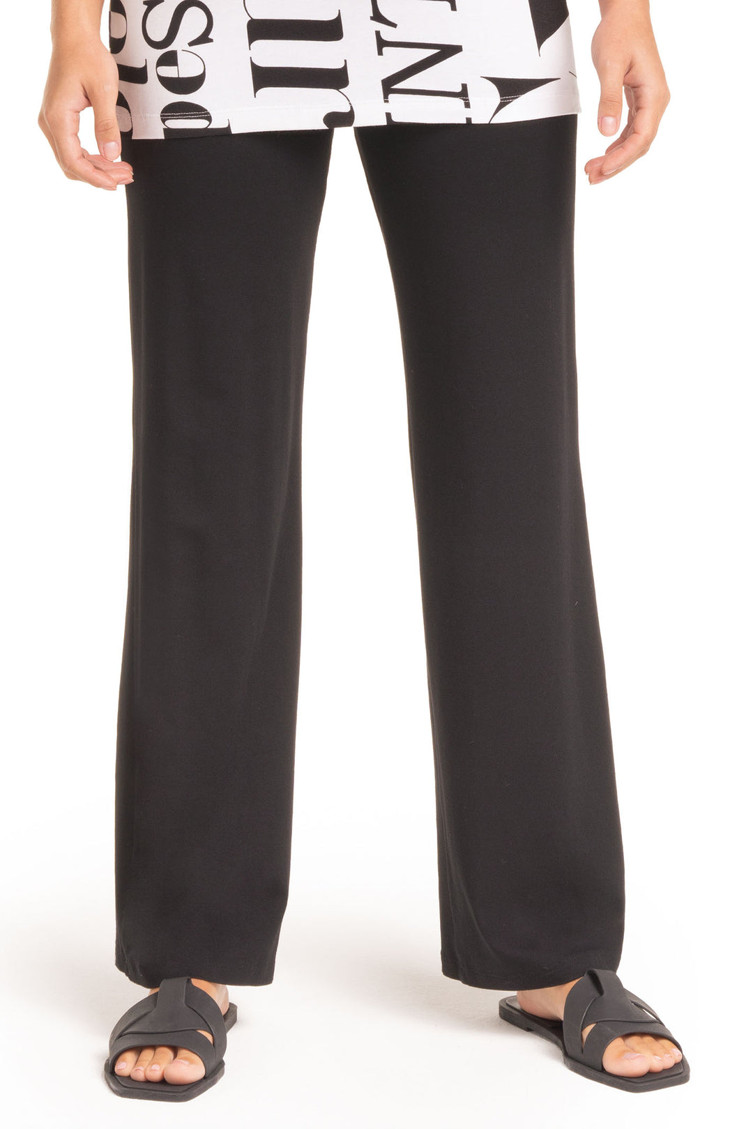 Doris Streich 809270 99 Black Pull-On Jersey Trousers - Shirley Allum Boutique